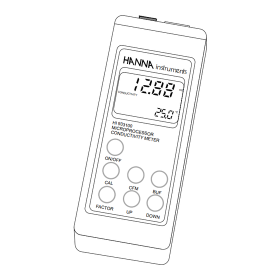 Hanna Instruments HI 9033 Manual De Instrucciones