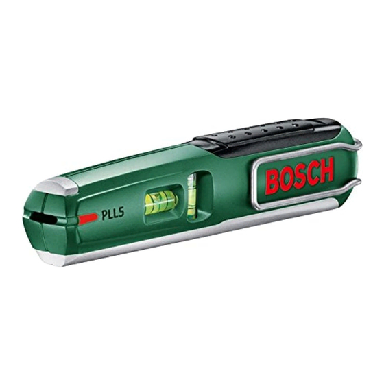 Bosch PLL 5 Manual Original