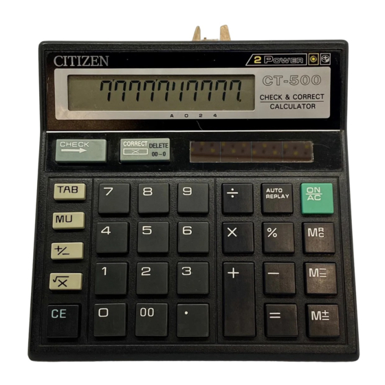 Citizen CT-500 Manual De Instrucciones