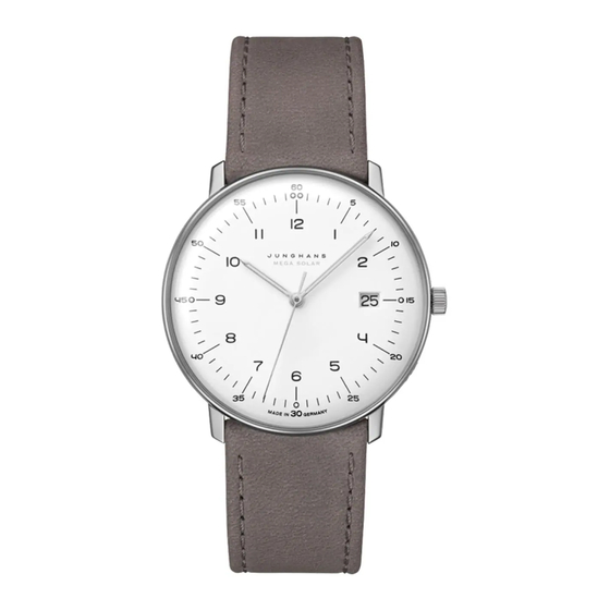 Junghans max bill MEGA Solar Instrucciones De Uso