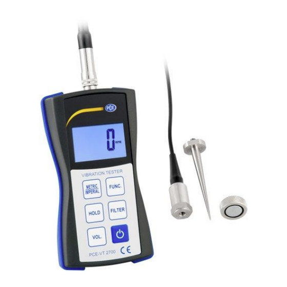 PCE Instruments PCE-VT 2700 Instrucciones De Uso