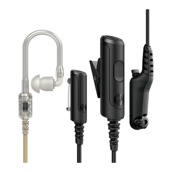 Motorola Solutions 3-Wire xL Clear Tube Earpiece Manuales