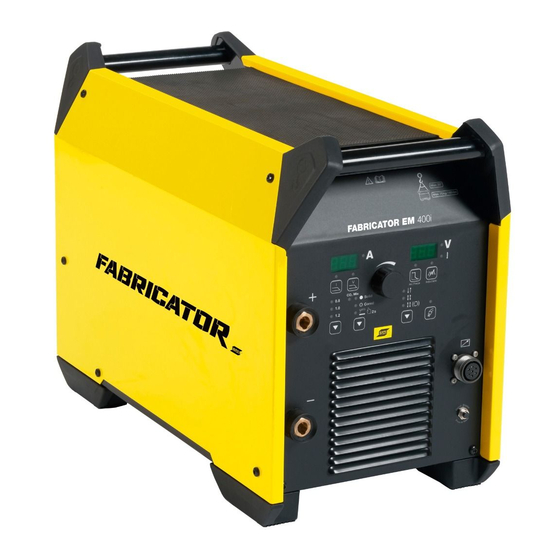 ESAB Fabricator EM 400i Manual De Instrucciones