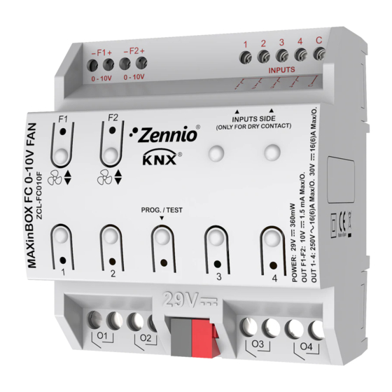 Zennio MAXinBOX FC 0-10V FAN Manual De Usuario