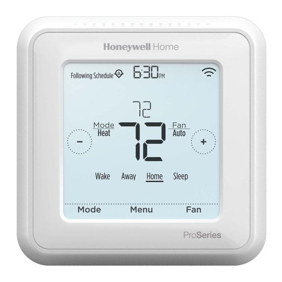 Honeywell Home T6 Pro TH6220WF2006 Manuales