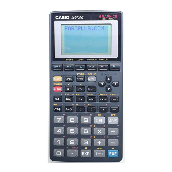 Casio FX-7400G PLUS Manual Del Usuario