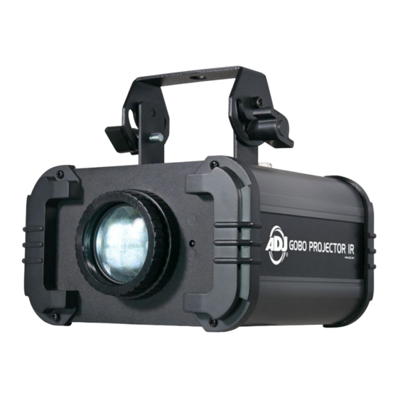 ADJ GOBO PROJECTOR IR Instrucciones De Usuario