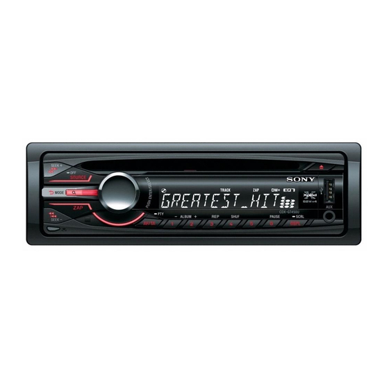 Sony CDX-GT450U Instrucciones De Uso
