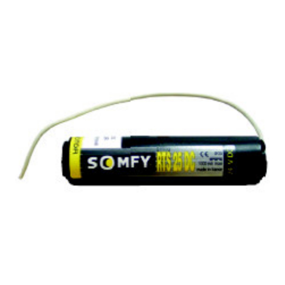 SOMFY RTS 25 DC Manuales