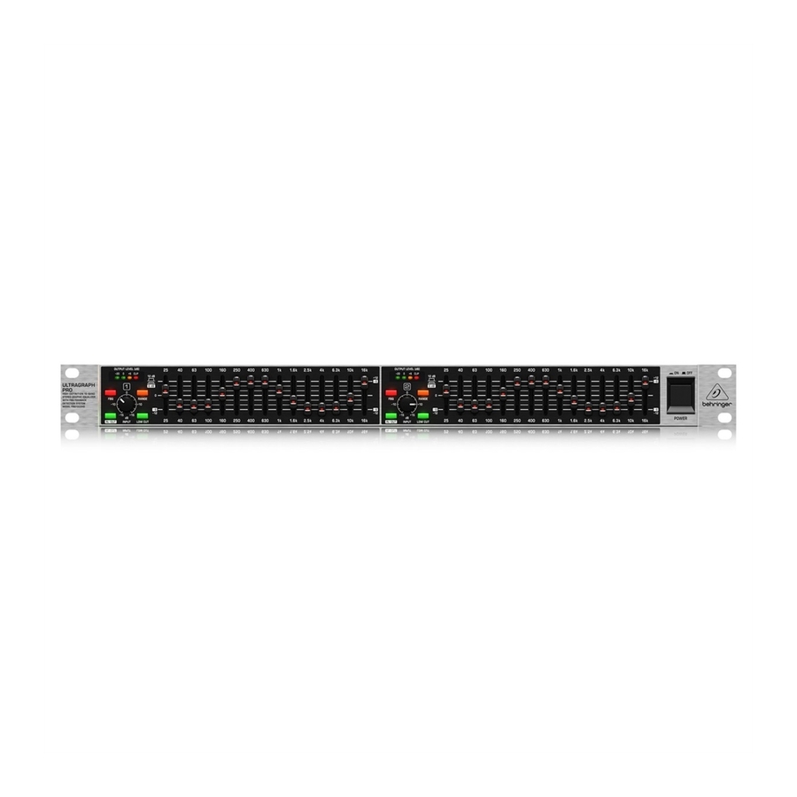 Behringer ULTRAGRAPH PRO FBQ6200HD Guia De Inicio Rapido
