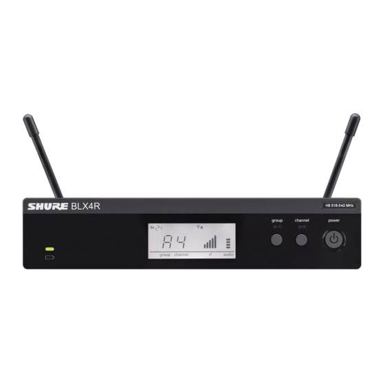 Shure BLX4R Manual Del Usuario