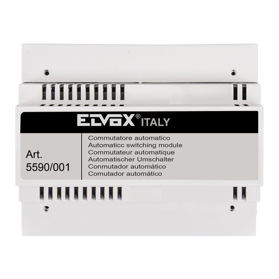 Elvox 5590/001 Instrucciones Instalador