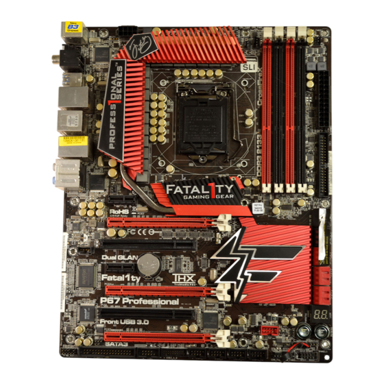 ASROCK Fatal1ty P67 Professional Serie Manual De Instrucciones
