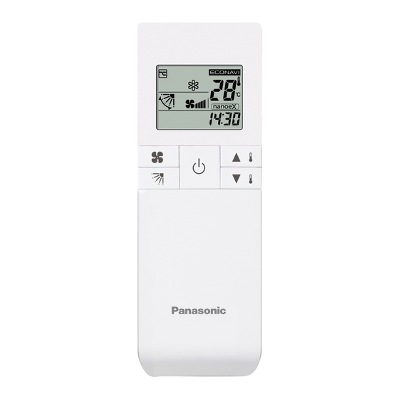 Panasonic CZ-RWS3 Referencia Rápida