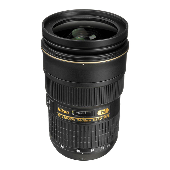 Nikon AF-S NIKKOR 24-70mm f/2.8G ED Manual Del Usuario