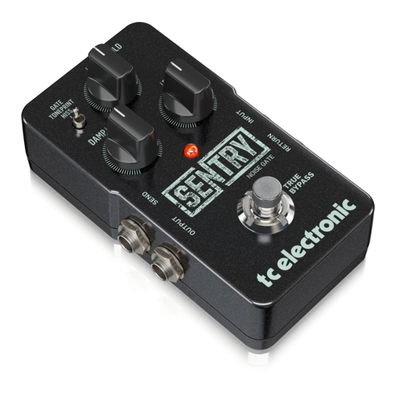 TC Electronic SENTRY NOISE GATE Manual De Instrucciones