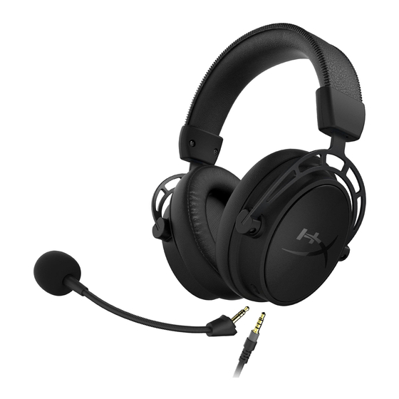 HyperX Cloud Alpha S HX-HSCAS-BL/WW Manuales