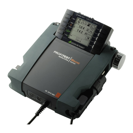 Gossen MetraWatt PROFITEST MBASE Instrucciones De Servicio