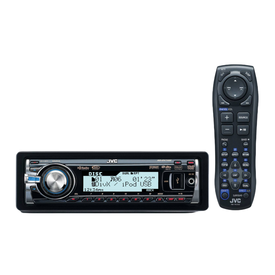 JVC KD-DV7400 Manual De Instalación/Conexion