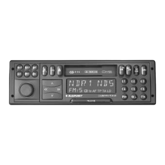 Blaupunkt Canberra RCM 85 Instrucciones De Manejo