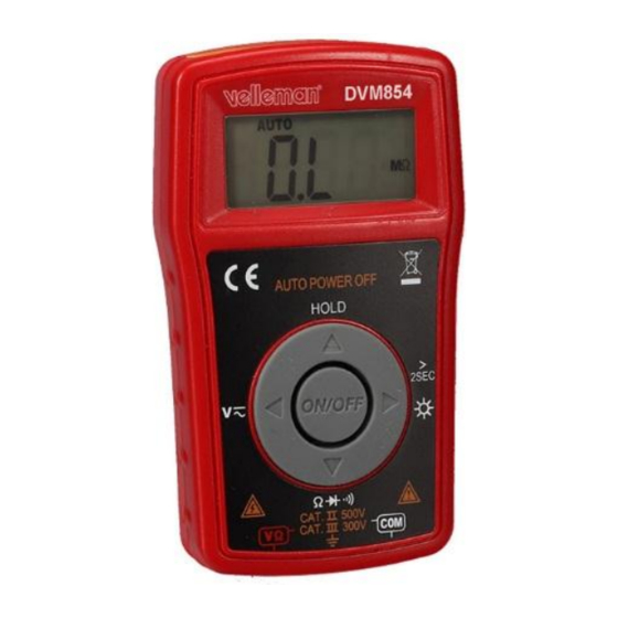 Velleman DVM854 Manual Del Usuario