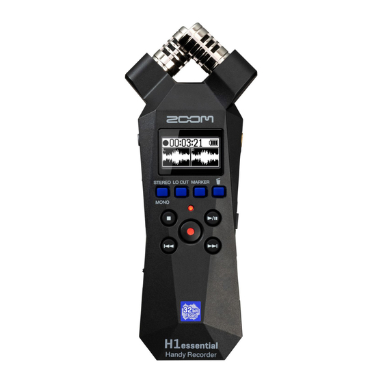 Zoom H1essential Guia De Inicio Rapido