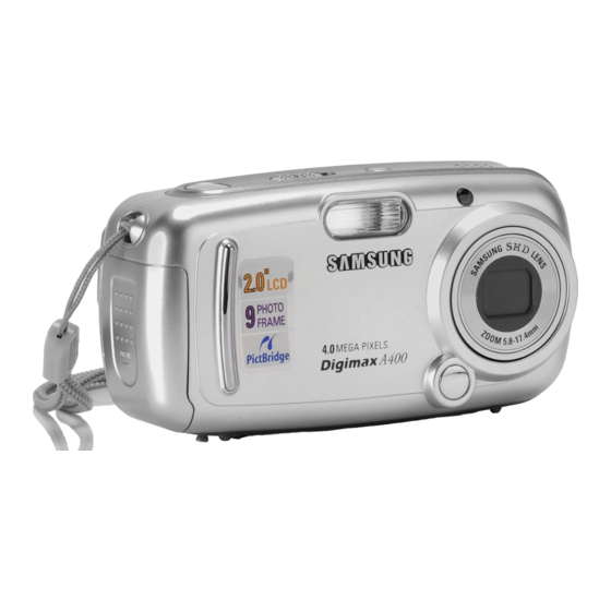 Samsung Digimax A400 Manual De Instrucciones