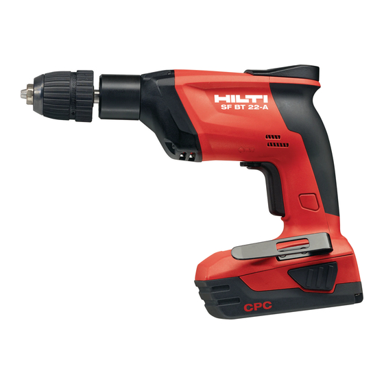 Hilti SF BT 22­A Manual Del Usuario