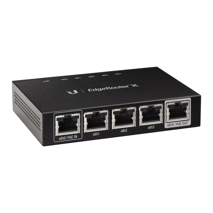 Manual del Ubiquiti EdgeRouter X ER-X | ManualsLib