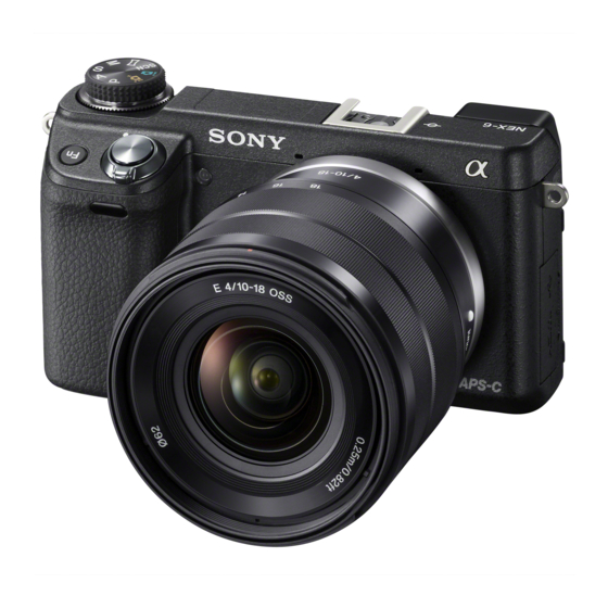 Sony NEX-6 Manual De Instrucciones