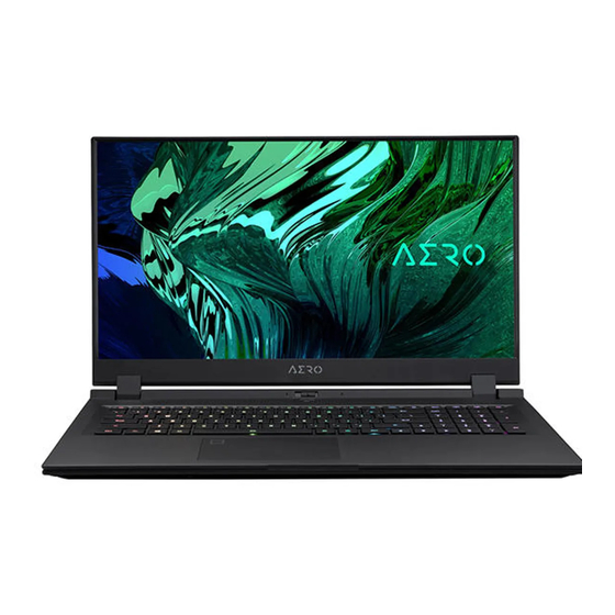 Gigabyte AERO 17 XE5-73AU738HP Guia De Inicio Rapido
