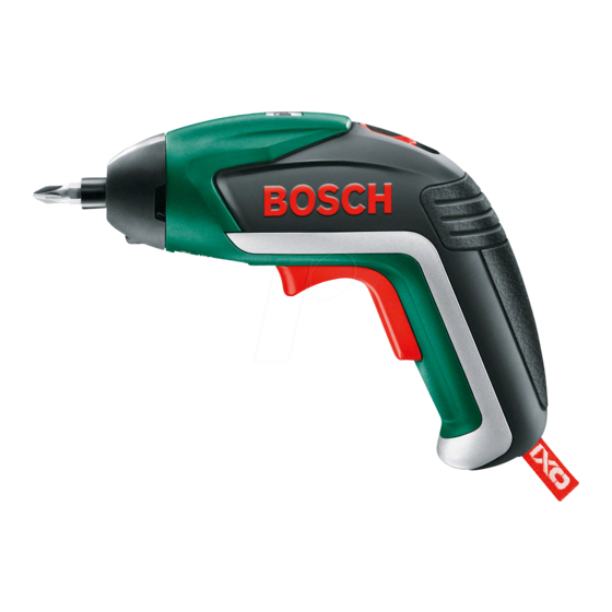 Bosch IXO Manual De Usuario