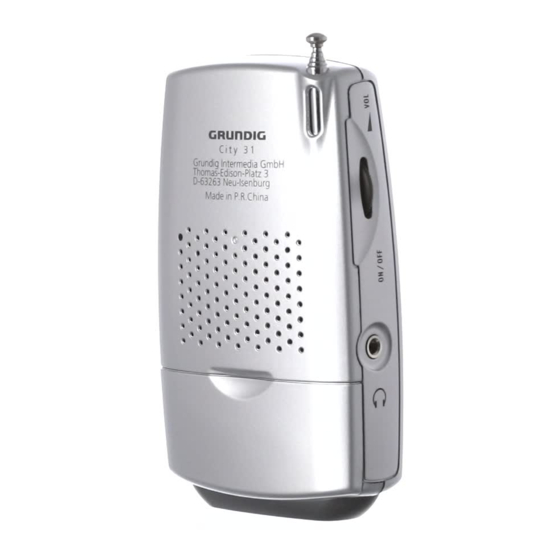 Grundig CITY 31 Manual De Instrucciones