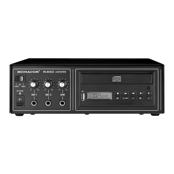 Monacor PA-802CD Manual De Instrucciones