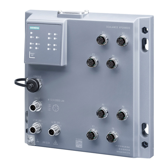 Siemens SIMATIC NET SCALANCE XP208 Instrucciones De Servicio