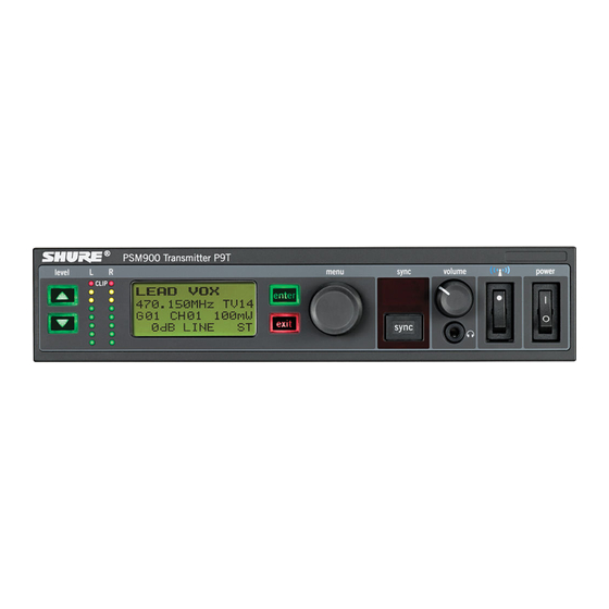 Shure PSM900 Manual De Usuario
