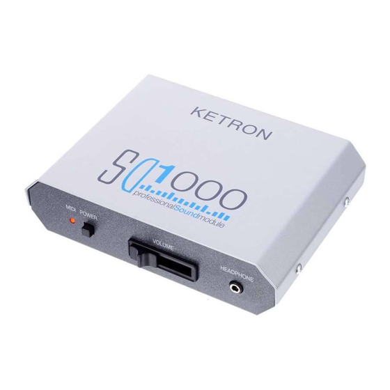 KETRON SD1000 Manual De Instrucciones