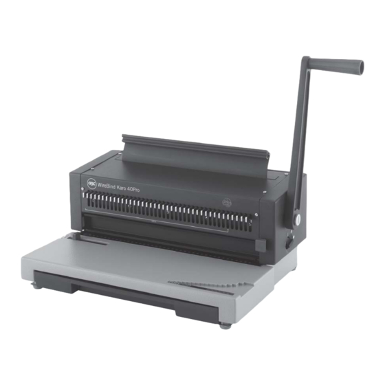 GBC WireBind Karo 40Pro Manual De Instrucciones