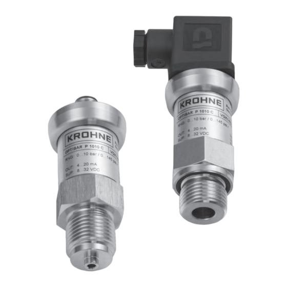 KROHNE OPTIBAR P 1010 C Manual Del Usuario