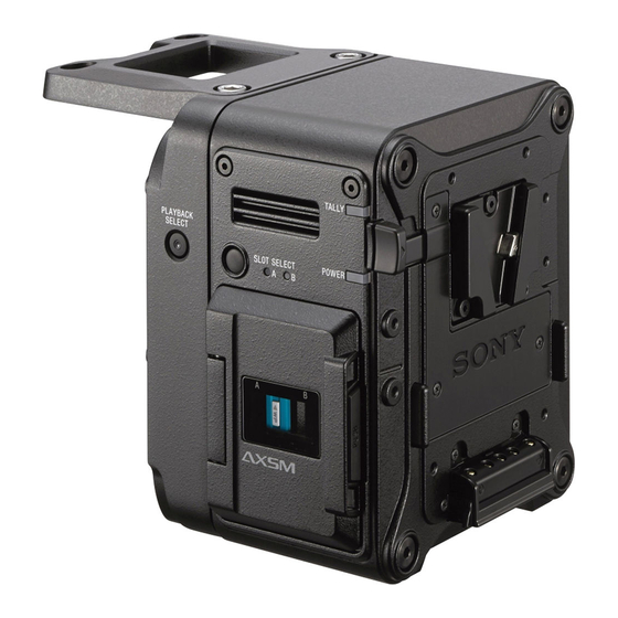 Sony AXS-R7 Manual De Instrucciones