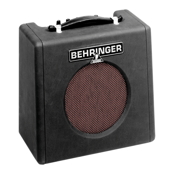 Behringer FIREBIRD GX108 Instrucción Breve