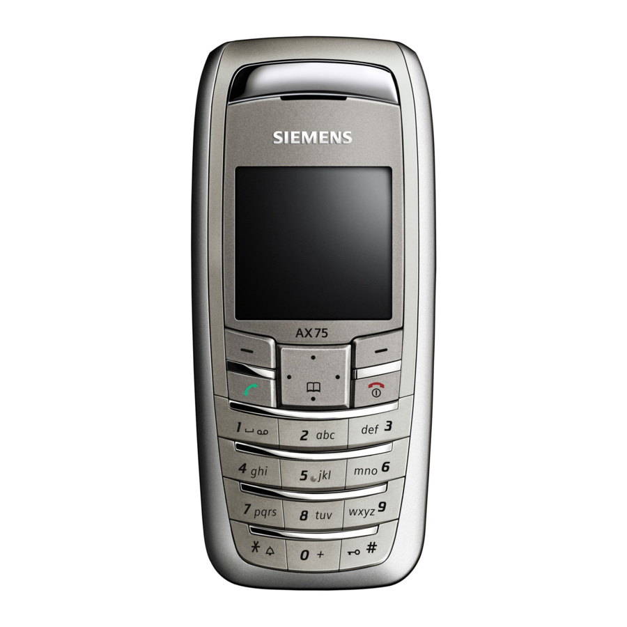 Siemens AX75 Manual Del Usuario