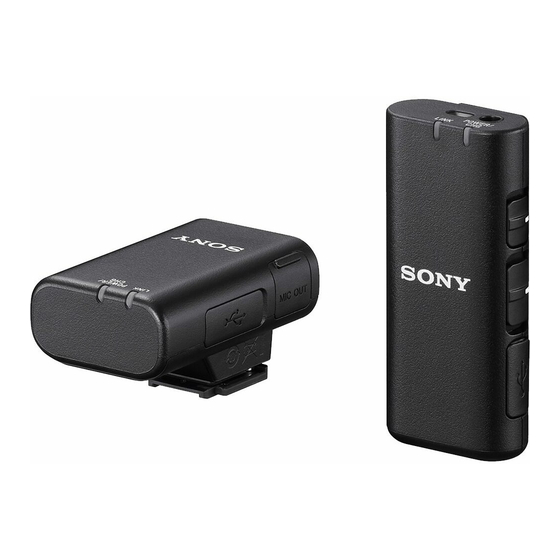 Sony ECM-W2BT Guia De Ayuda
