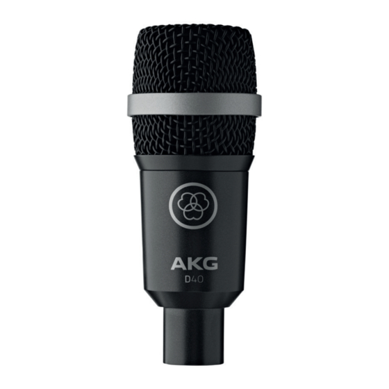 Harman AKG D40 Modo De Empleo