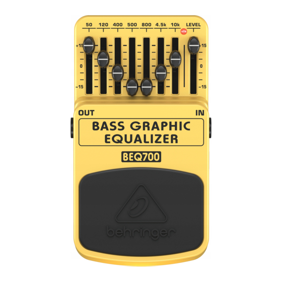 Behringer BEQ700 Manual Del Usuario