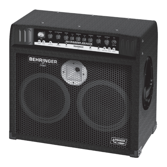 Behringer ULTRABASS BX4210A Manual De Uso