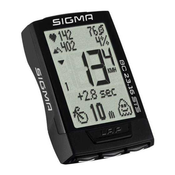 Sigma BC 23.16 STS Manual De Instrucciones