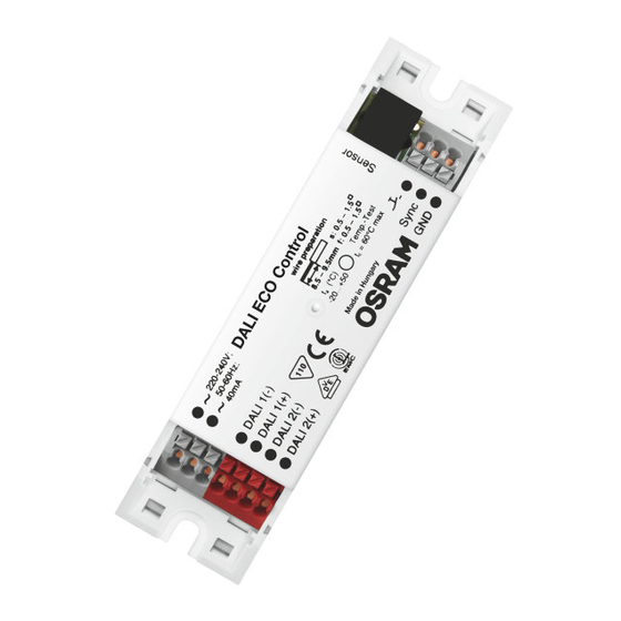 Osram DALIeco Control Instalación Y Manejo