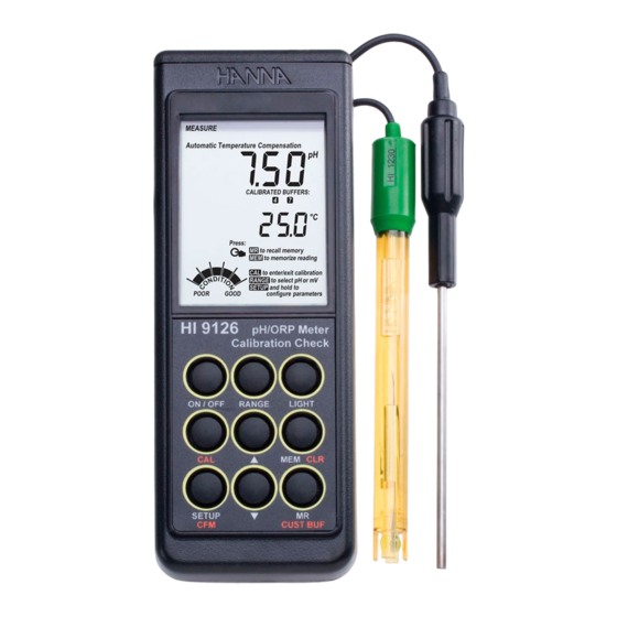 Hanna Instruments HI 9126 Manual De Instruccion