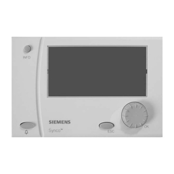 Siemens Synco 700 Instrucciones De Manejo